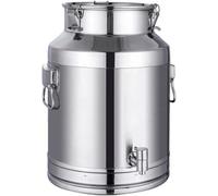 Générique Pot à Lait INOX 5L/6L/7L/8L/9L/14L - Seau INOX Alimentaire avec Couvercle scellé et Robinet - Bidon Multi-Usage pour Eau, vin, Huile, thé, Usage Cuisine ou Ferme,9L