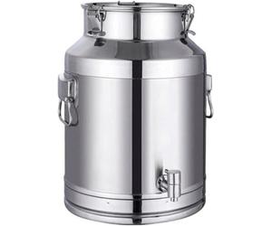 Générique Pot à Lait INOX 5L/6L/7L/8L/9L/14L - Seau INOX Alimentaire avec Couvercle scellé et Robinet - Bidon Multi-Usage pour Eau, vin, Huile, thé, Usage Cuisine ou Ferme,7L
