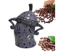 Générique Pot avec attitude - Grand pot en céramique avec couvercle - PVC Conteneurs de rangement alimentaire Poctes sucrées Candons impertinents Accessoires Access