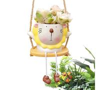 Générique Pot de à Suspendre en Forme d'animal de Dessin animé - Pot de Fleurs en résine Capybara et Lion avec Pieds Pendants, décoratif Qui ne se décolore Pas | Support intérieur et extérie