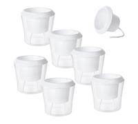 Générique Pot De - ABS 9,9x8,6x8,6cm | Pots À Arrosage Automatique | Pots De Fleurs | Jardinière D'arrosage Automatique pour Herbes Intérieures Et Extérieures, Succulents, Balcon, Bureau, Rebord De