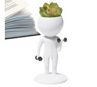 Générique Pot de de Figurine Humaine - Pot de succulentes, Sculpture de Yoga en résine | Porte-Fleurs Artistique en Forme Humaine, pour Chambres, cheminée, Table de Salle de Bain, Balcon, Pots déc