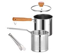 Générique Pot De Filtre À Huile En Acier Inoxydable, Marmite À Huile Pour Friteuse Avec Panier À Friture En Acier Inoxydable, Passoire À Graisse Pour Ailes De Poulet, Fruits De Mer