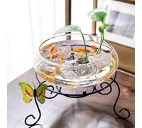 Générique Pot de Fleur de Bol de Lotus, Bol Rond de Fleur de Lotus, Bol de lys d'eau Claire, Lotus cultivé dans l'eau intérieure, Fleurs sans Support succulentes Plantes (Petit (5,91 Pouces))