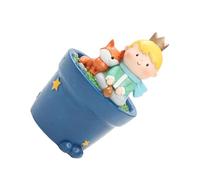 Générique Pot De Fleurs Résine Petit Prince pour Plantes Succulentes, Décoration Bureau Et Maison, Motif Ciel Étoilé, Compact Et Solide, Ornement Mural Original