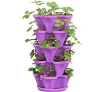 Générique Pot de Fleurs Vertical en Plastique à 6 Niveaux Pots de Fleurs Empilable Jardinière en Tour pour Fraises Poivrons Fleurs Et Plantes et Jardin Vertical IntéRieur Et ExtéRieur,B