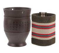 Générique Pot de Moxibustion en Céramique Violet Coupe de Moxibustion Double Couche Résistante la Chaleur Kit Portable pour Massage à Usage Domestique et Voyage Boîte de Brûleur Moxa