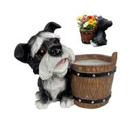 Générique Pot de pour Chiot, Jolie décoration d'intérieur, Pot de d'intérieur en Forme de Chien pour Cactus et succulentes, Adorable Construction en résine pour Bureau, Rebord de fenêtre, c