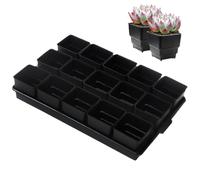 Générique Pot de Propagation carrée de la pépinière avec Sauce résine 13,82 Pouces avec Plateau léger, réutilisable, Pas gouttelettes sans Odeur Conception Drainage Contamination idéal