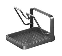 Générique Pot Lid Rack - Carbon Steel Heat-Resistant Storage Stand With Tray | Kitchen Pot Lid Holder, Stove Top, Pantry, Cutting Board, Baking Sheet & Utensil, Saucepan