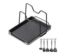 Générique Pot Lid Rack - Pot Lid Organizer | Stand Holder Rustproof Kitchen | Pan Cover Rack | Rustproof Pot Lid Organizer Stand Shelves For Utensils Cookware Dishes Kitchen Women Men