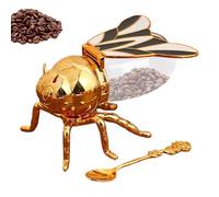 Générique Pot Miel Abeille Coloré - Récipient Épices Décoratif | Accessoire Cuisine Style Européen, Sucrier Sirop Forme Abeille Avec Cuillère Maison
