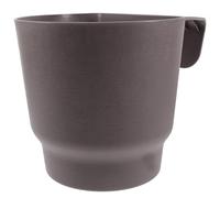 Générique Pot Suspendu de Balcon Rond Petit Gris Jardinière Suspendue en Plastique Résistant Ouverture Centrale pour Fixation Facile pour Succulentes et Décoration Extérieure de Jardin