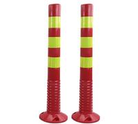 Générique Poteau de délimitation de Circulation réfléchissant et Flexible - Borne de sécurité pour la Construction de Routes et Les parkings avec Colliers réfléchissants, cônes de signalisation en PU