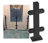 Générique Poteaux de clôture, poteaux de Balustrade, Poteau de Garde-Corps en Verre de Couloir, Pince de Poteau, Verre Mat sur Pied(Black-Mid Post,65cm/25)