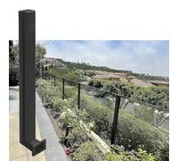 Générique Poteaux de Garde-Corps en Verre - Poteau de Garde-Corps Noir pour Panneau de terrasse - Système de Garde-Corps Mural pour Balcon avec kit de Remplissage Clete,
