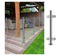Générique Poteaux de Garde-Corps en Verre - Système de Garde-Corps extérieur en Verre renforcé sur Mesure - Clôture de sécurité de 80 cm de Hauteur pour terrasse et Patio