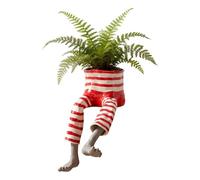 Générique Pots De D'Intérieur - Cache-Pot Rayé À Longues Jambes,Pot de Décoratif de Bureau - pour Jardiniers Bureau À Domicile Appartement Rebord De Fenêtre Balcon Salon Chambre Étagère Restaurant