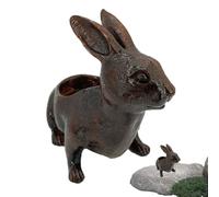 Générique Pots de Fleurs,Cache-Pot Décoratif Statue,Jardinière Lapin Résine 18 x 9 x 14 Cm | pour Fleurs Intérieur Extérieur Jardin Fenêtre Balcon Terrasse