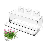 Générique Pots de Fleurs - Rectangle Acrylique Transparent | Boîtes à Fleurs Murales - pour Balcon Terrasse Patio Clôture Maison