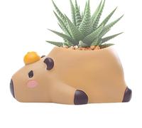 Générique Pots de Fleurs - Statue en Résine Décor de Bureau Porte-Crayons,Cache-Pot Animal avec Trous de Drainage | pour Étagère, Appui Fenêtre, Salon, Chambre, Balcon, Patio, Jardin, Intérieur,