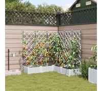 Générique Pots de Jardin Blanc 120 x 120 x 126 cm Acier,Maison & Jardin,Pelouses & Jardins,Jardinage,Pots & Cache-Pots,Blanc,12.63 KG,42002923