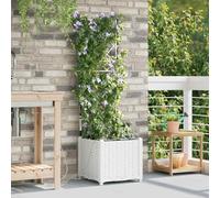 Générique Pots de Jardin Blanc 40 x 40 x 142 cm Acier,Maison & Jardin, Pelouses & Jardins, Jardinage, Pots & Cache-Pots, Blanc (Poids 4.15KG)