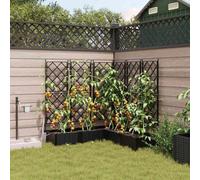 Générique Pots de Jardin Noir 120 x 120 x 126 cm Acier,Maison & Jardin,Pelouses & Jardins,Jardinage,Pots & Cache-Pots,Noir,12.63 KG,42002855