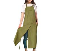 Générique Pottery Apron, Full Coverage Pinafore, Ergonomic Design and 3 Utility Pockets, Adjustable Fit, Canvas Shield for Art, Gardening, Painting, Sculpture, Studio, Wheel Throwing, Crafting