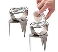 Générique Pottery Clay Glaze Clamps - Stainless Steel | Fingertip Dipping Glaze Clips | Lightweight Ceramic Glazing Holder Tool for Pottery Coloring Firing Preparation Craft Studio