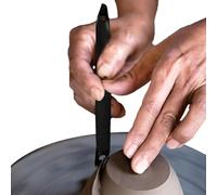 Générique Pottery Trimming Tools, Mud Sculpting Carving Set, 20.1/7.9/1.4 inches, Clay Tool, Double Ended Precision Blades, Ergonomic Wood Handles for Arts Crafts Sculpture Work, Black