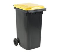 Générique Poubelle 240L Gris avec couvercle jaune