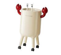 Générique Poubelle, Conteneur à Déchets, Bac de Rangement pour Carton avec Couvercle à Charnière, Conteneur à Déchets pour Salle à Manger/dortoir étudiant, Blanc