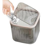 Générique Poubelle De Bureau - Boîtiers de Protection Anti-Poussière - Boîte de Rangement Transparente Économiseuse d'Espace pour Salle de Bains Chambre Bureau Cuisine Pinceaux de Maquillage