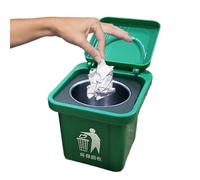 Générique Poubelle De Bureau, Corbeille à Déchets avec Couvercle pour Chambre, Panier de Rangement Anti-Poussière Poubelle Murale pour Balcon Séjour Appui de Fenêtre Cuisine