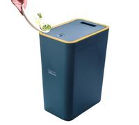 Générique Poubelle De Salle De Bain Couverte - Plastique PP Blanc, Compacte, Couvercle À Pression, Élimination Hygiénique, Poubelle Étroite À L'épreuve Des Chiens | Sols De Salle D'eau, Intérieurs