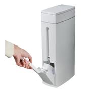 Générique Poubelle De Salle De Bain - Poubelle À Couvercle Fin De 4,5 L, Comprend Une Brosse WC, Matériau PP + ABS, Taille Compacte Pour Une Gestion Des Déchets | RV Bain Maison Toilettes Cuisi