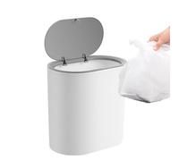 Générique Poubelle de salle de bain, poubelle fine avec couvercle à pression, poubelles de salle de bain modernes, petite corbeille décorative pour chambre, maison, salon, cuisine