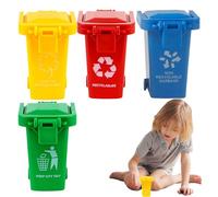Générique Poubelle Jouet,Avec Couvercle et Roues Camion Poubelle Jouet | Rangeur Portable Pour Bureau Table Salle De Classe Fête Anniversaire Enfant