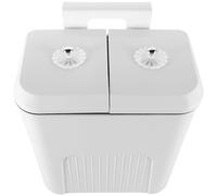 Générique Poubelle Murale Double Compartiment avec Couvercle Basculant pour Tri des Déchets Secs et Humides Poubelle Cuisine Compacte Blanche pour Salle de Bain sous Évier