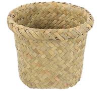 Générique Poubelle Panier Tressé en Jonc de Mer 12 CM Hauteur pour Chambre et Bureau Corbeille à Papier et Pot Stylo