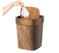 Générique Poubelle,Poubelle Rectangle Réfectoire - Poubelle à Couvercle Battant Gain de Place 12 Litres pour Bain Patio Fermette Sous Évier Cuisine Chambre