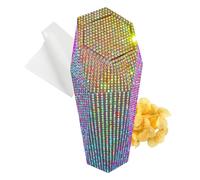 Générique Poubelle Pour Voiture,Porte-déchets Intérieur avec Strass et Couvercle | Récipient Déchets Habitacle Auto,pour Voyages Camping SUV Fourgon Camping-car Trajets