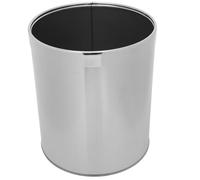 Générique Poubelle Ronde Acier Inoxydable Corbeille à Déchets Compacte et Polyvalente pour Salle de Bain Cuisine Bureau et Chambre