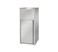Générique Poubelle Snack Inox Professionnelle 60L - Ouverture Frontale - Acier Inoxydable - 500x530x1200 mm - Idéale Restauration, Fast Food, Collectivités