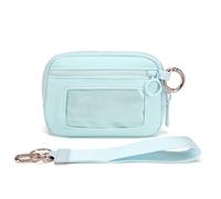 Générique Pouch Wristlet,Zip Card Case with ID Window,Women's Waterproof Nylon Keychain Wallet, for Travel Credit Card Holder (Blue)