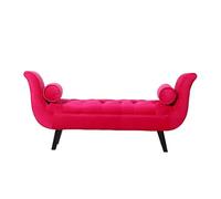 Générique Pouf capitonné en Velours avec accoudoirs roulés - Banc rembourré Moderne pour Chambre, Salon et entrée