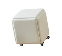 Générique Pouf carré en Cuir avec roulettes, Tabouret Cube 5 en 1 Peu encombrant, for Chambre à Coucher, Salon, Salle à Manger, Petits espaces(Color 8,45x45cm)