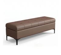 Générique Pouf de Rangement en Similicuir, Tabouret de Bout de lit avec Couvercle à Fermeture Douce, Banc à Chaussures rectangulaire rembourré avec Pieds en métal (C 120x40x45cm(47.2x15.7x17.7in))