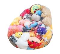 Générique Pouf de Rangement - Housse en PVC Transparent imperméable 270 L, Grande capacité, Facile à Nettoyer, Conception de Rangement pour, système de Fermeture éclair Robuste | 1 pièce en Peluche-O